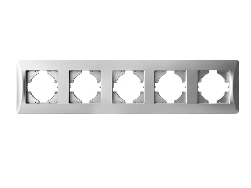 Рамка 5 постов (серебристый) серия BW 0