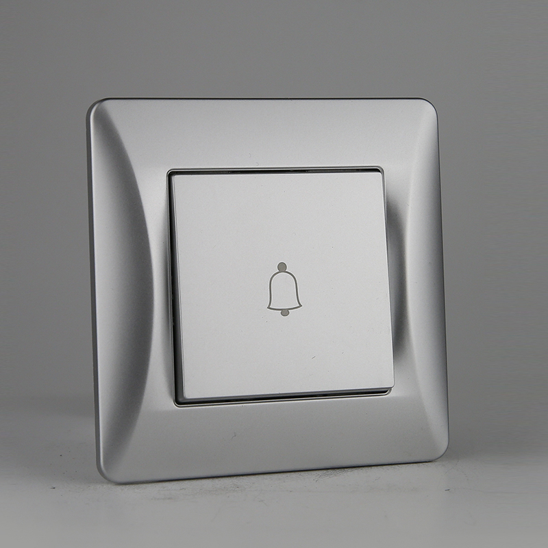 Выключатель самовозвратный звонкового типа, 10А, 220-250V (серебристый) 0
