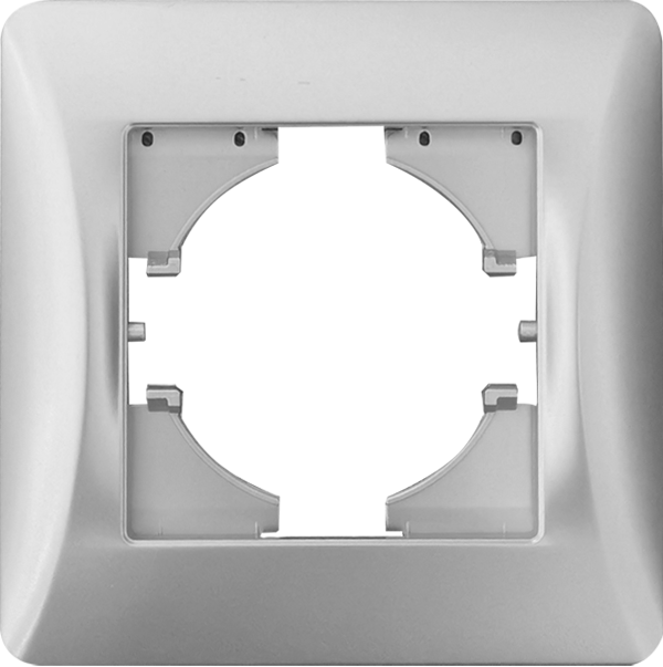 Рамка 1 пост (серебристый) серия BW 0