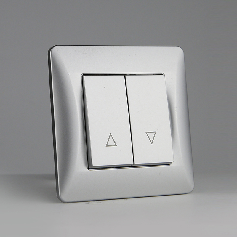 Выключатель управления жалюзи, 10А, 220-250V (серебристый) 0