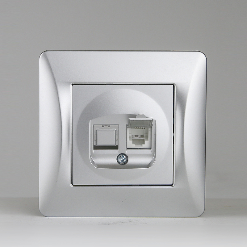 Розетка информационная cat.3 (серебристый) 0