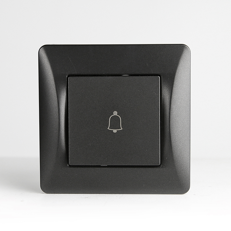 Выключатель самовозвратный звонкового типа, 10А, 220-250V (антрацит) 0