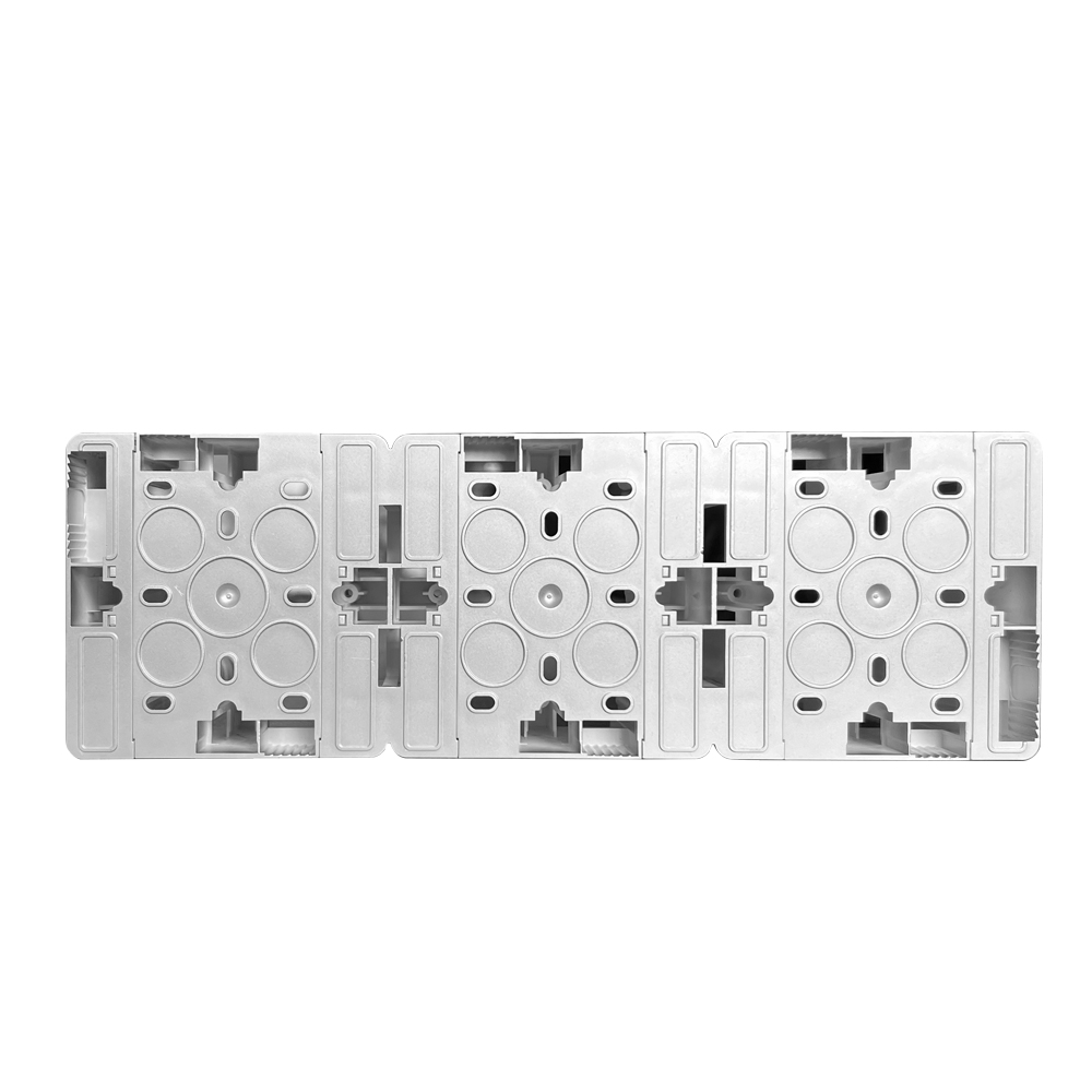 Коробка накладная квадратная на 3 поста, 86х86 (серебристый) 0