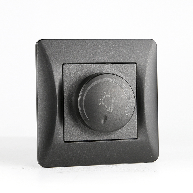 Светорегулятор поворотный (диммер) для светодиодных ламп, 2 направления, 125-250V, 200W (антрацит) 0